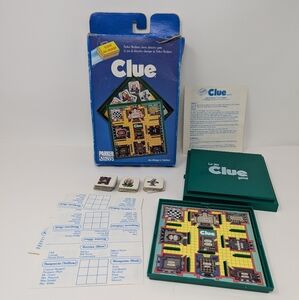 Travel Clue Board Game Vintage 1990 Parker Brothers Complete